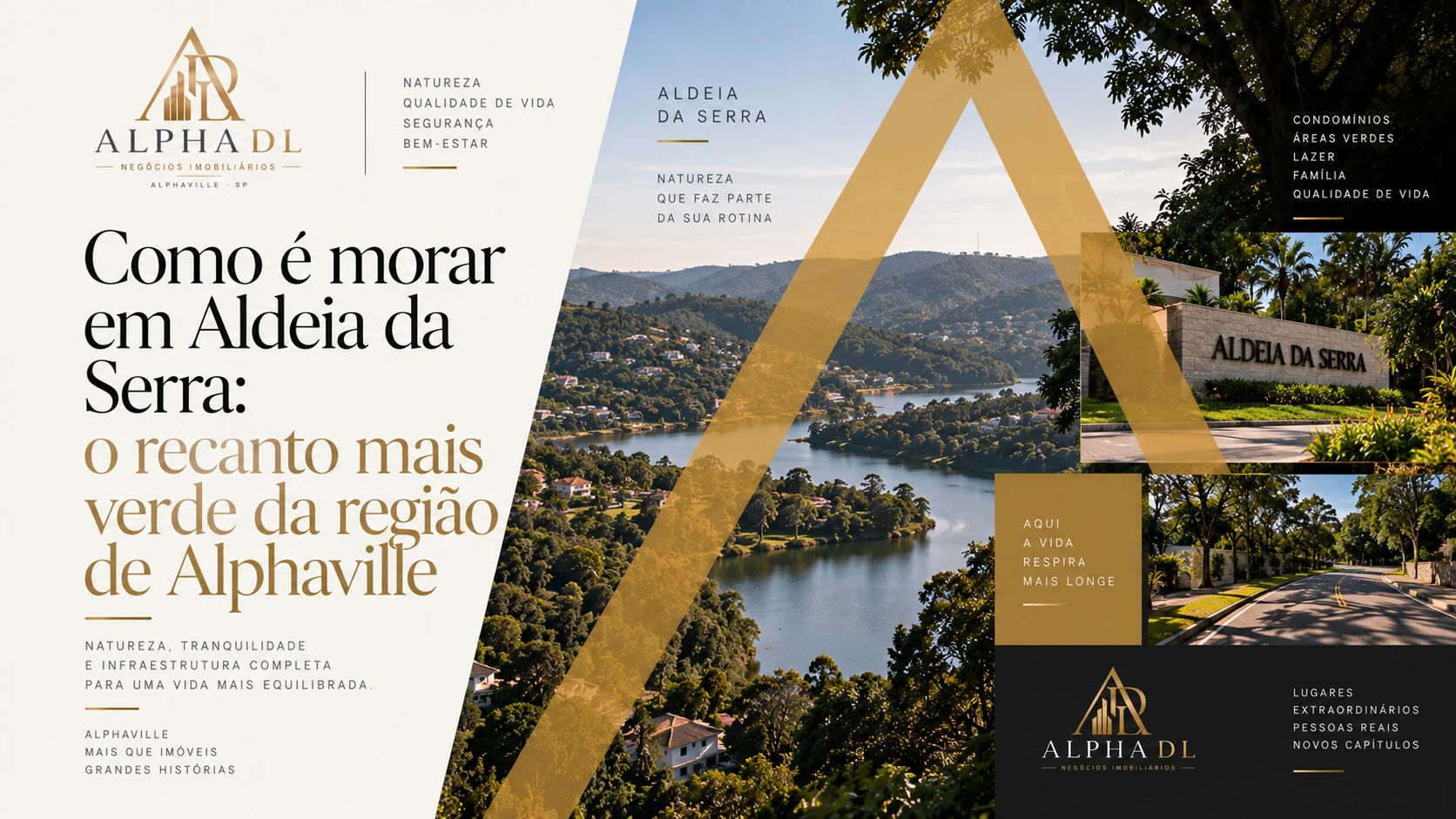 Capa do artigo Como é morar em Aldeia da Serra: o recanto mais verde da região de Alphaville — Alpha DL Imóveis